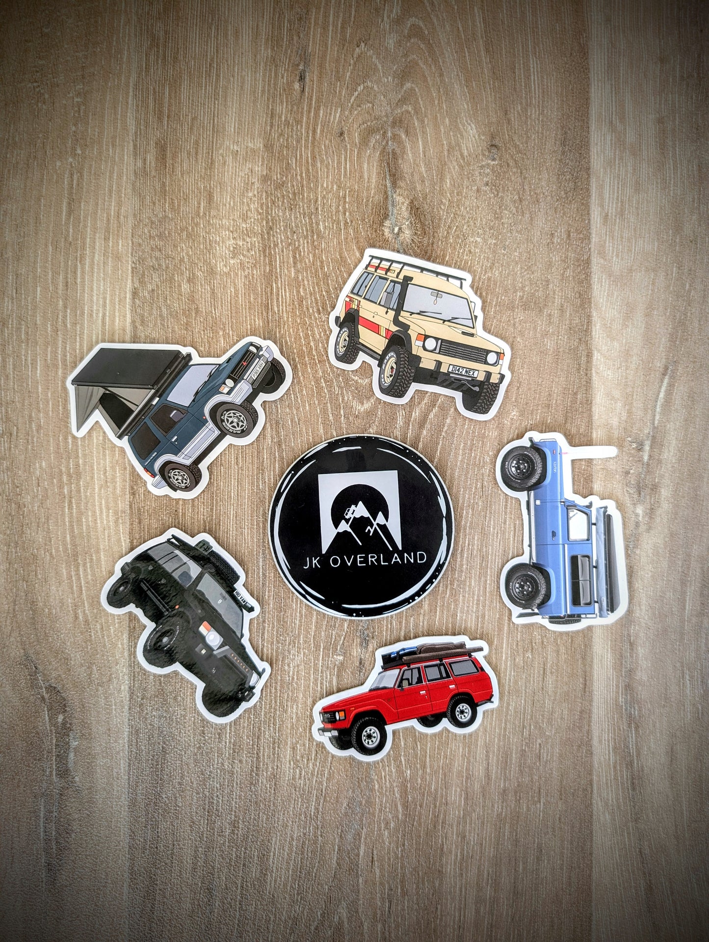 Retro 3D 4WD Sticker 6 Pack.
